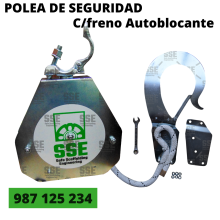 Poleas de seguridad con freno autoblocante